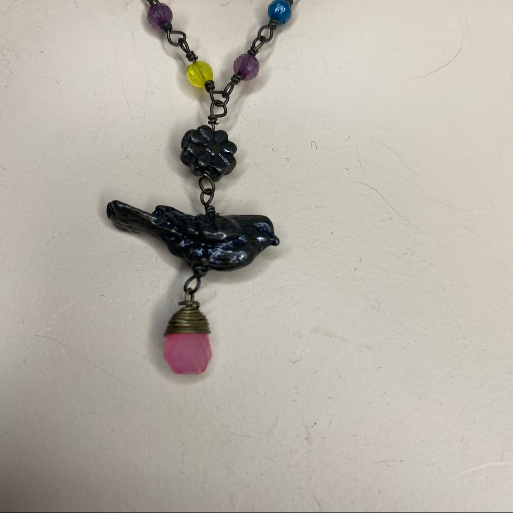 Plunder Bead Bird Necklace - Picture 6 of 7